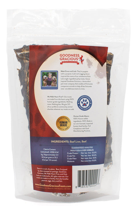 Goodness Gracious - Liver Nibbles (Human Grade, 1 Ingredient) - 3 oz