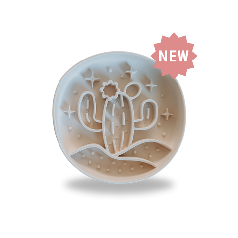 Barks and Brownies - Cactus Silicone Slow Feeder Bowl - Fun, Non-Slip | Sand