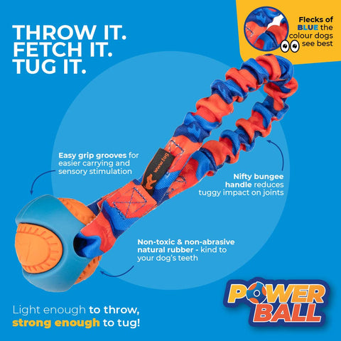 Tug-E-Nuff - Pocket PowerBall Bungee Tug | Fetch Dog Toys | Tug-E-Nuff