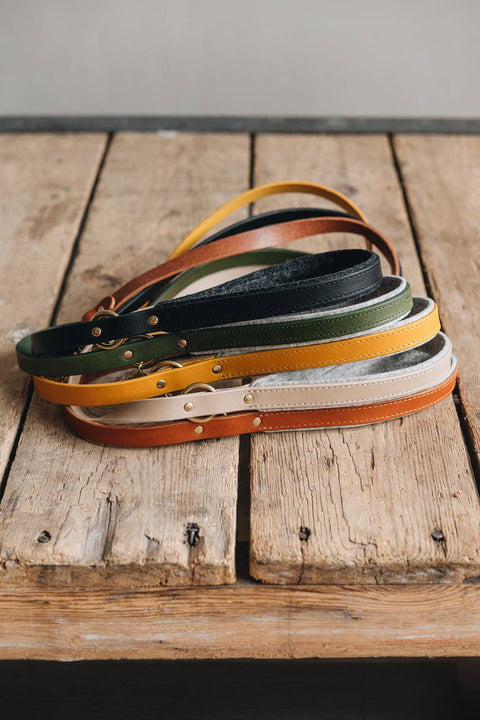 BAND&ROLL - SHORT LEATHER LEASH. HITCH