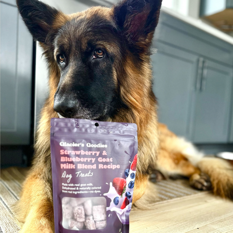 Glacier's Goodies - Goat Milk Dog Treats – Strawberry & Blueberry (7oz) 6pack