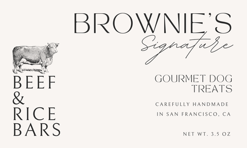 Brownie's Dog Treats - Beef & Rice Bars - 3.5 Oz Package