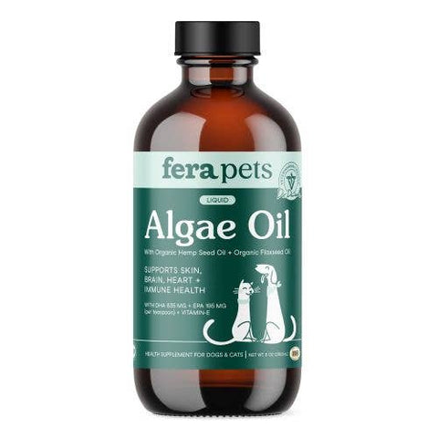 Fera Pets - Vegan Omega-3, 6, 9s Algae Oil for Dogs & Cats