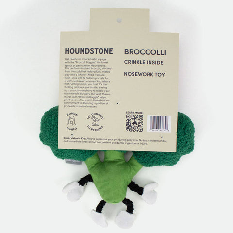 ADC Houndstone & Co. - Broccoli Interactive Dog Toy with Treat Pockets
