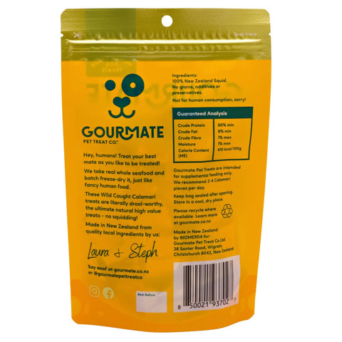 Gourmate Pet Treat Co. - Gourmate Wild Caught Calamari | 100% Squid Treat