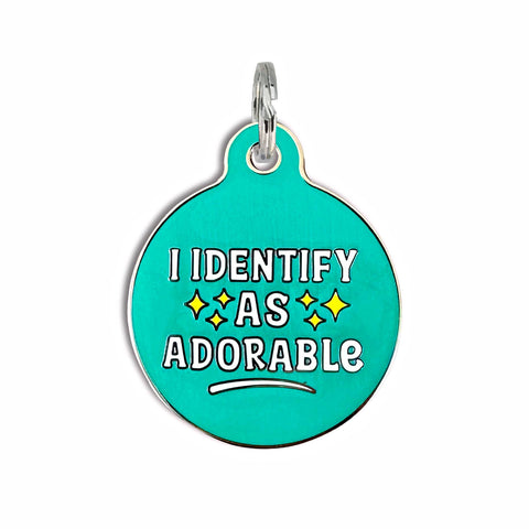Bad Tags - Personalized Dog Tag Charm - I Identify as Adorable
