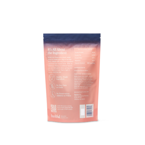 Barkful - Steak Strips Dog Treats (4 oz Bag)- SINGLE INGREDIENT