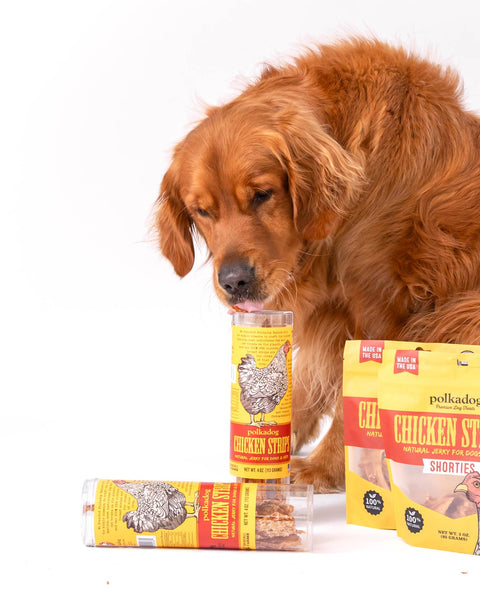Polkadog - Chicken Strip Jerky - 4oz Tube - Dog Treats