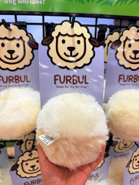 Herders Choice Chews - Furbul   Real Sheep Fur Cuddle Ball for Dogs