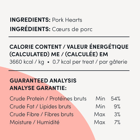 Crumps' Naturals Mini Trainers Freeze Dried Pork Hearts