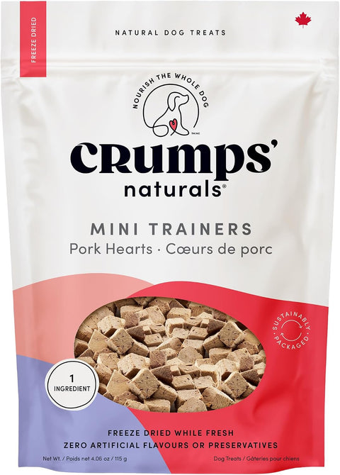 Crumps' Naturals Mini Trainers Freeze Dried Pork Hearts