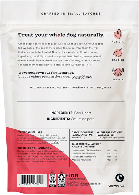 Crumps' Naturals Mini Trainers Freeze Dried Pork Hearts