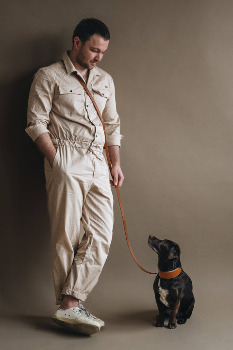 BAND&ROLL - Crossbody Dog Leather Leash. Lasso