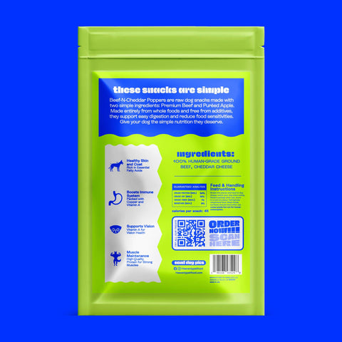 Heavenly Pet Food - Heavenly Simple Snacks - Beef-N-Cheddar Poppers