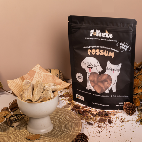 Fureeze - 50g Freeze Dried Diced Possum By Fureeze™ for Cats & Dogs