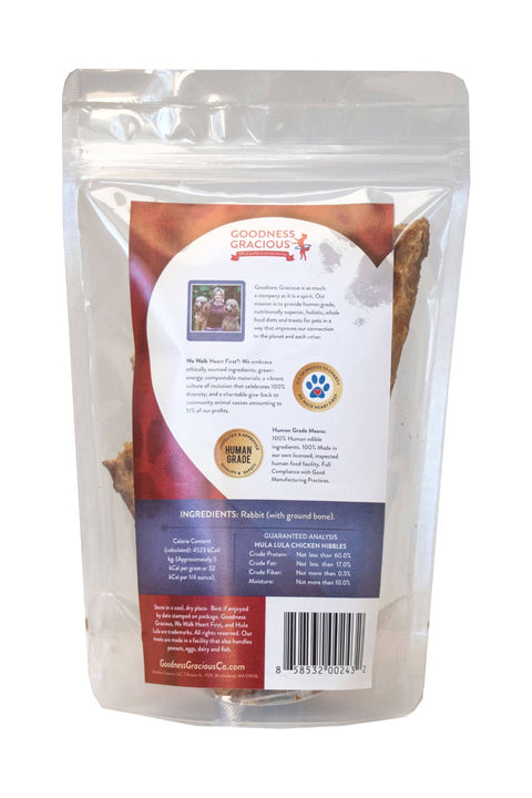 Goodness Gracious - Rabbit Nibbles (Human Grade, 1 Ingredient) - 3oz