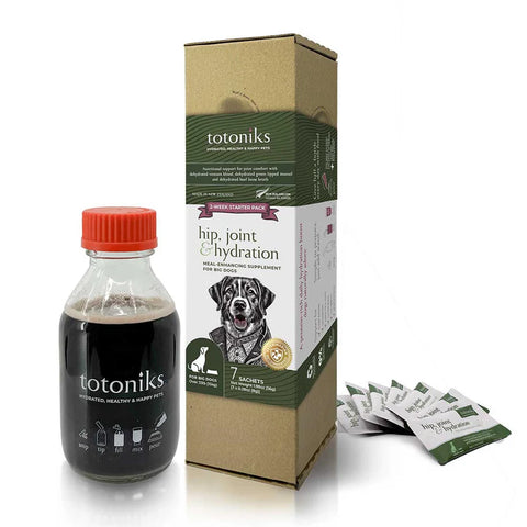 Totoniks Hip, Joint & Hydration Starter Pack – for big dogs over 33lb (15kg)