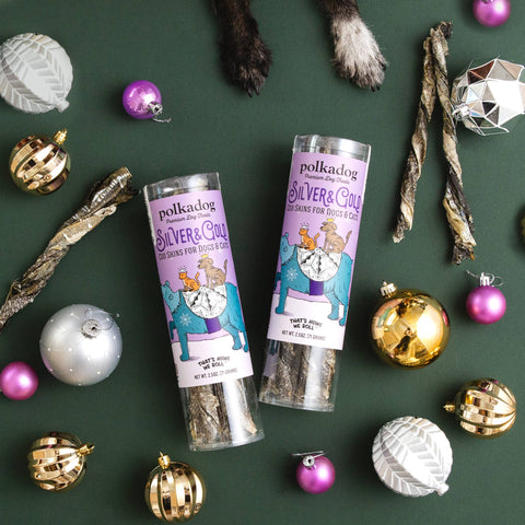 Polkadog - Holiday Tube: Silver & Gold (Cod Skin) - 2.5oz