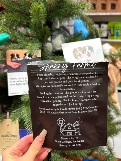 Shanny Farms Freeze-Dried Quail Wings for Pets