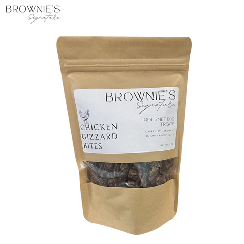 Brownie's Dog Treats - Chicken Gizzards & Rice Bites -  4 Oz Package