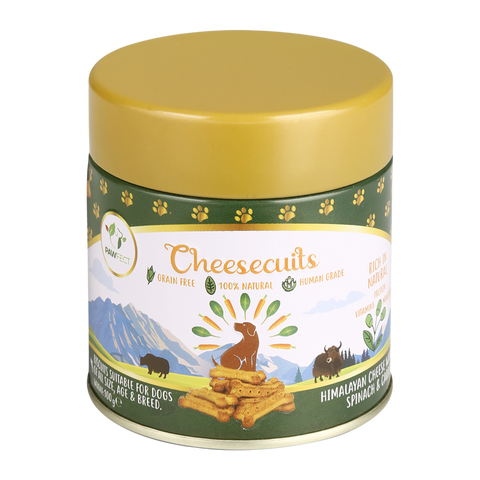 Pawfect Pet Foods Pvt Ltd - USA - Pawfect Cheesecuits | Cheese biscuits for dogs with 80% Cheese & 20% Carrots, Spinach & Eggs | All-natural high-protein dog treats | Grain-free, hypoallergenic & rich in antioxidants| (100g (3.53oz)