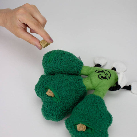 ADC Houndstone & Co. - Broccoli Interactive Dog Toy with Treat Pockets