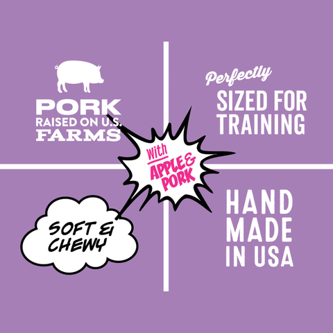 Polkadog - Mini Tube: Wonder Nuggets, Apple & Pork - 2.5oz - Dog Treats