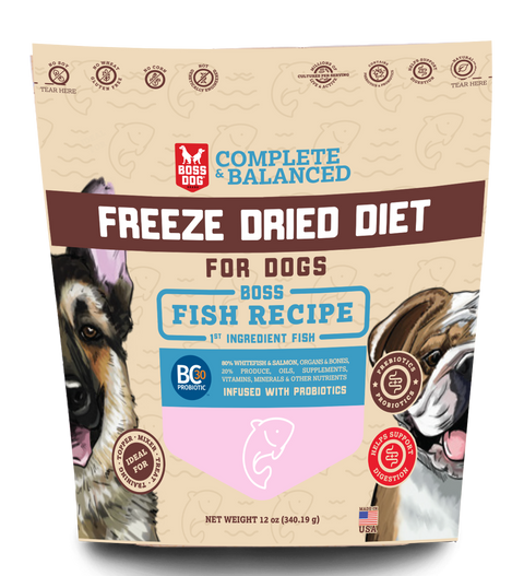 BOSS DOG BRAND, INC. - Boss Dog Freeze Dried Diet - Fish (12oz)