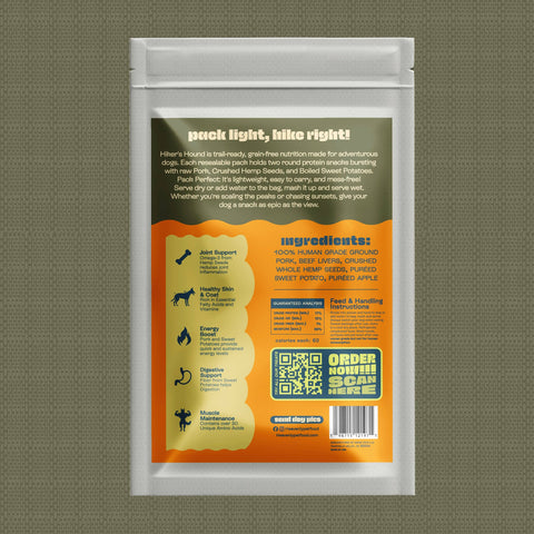 Heavenly Pet Food - Heavenly Hiker's Hound - Raw Pork Recovery Bar for Dogs