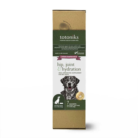 Totoniks Hip, Joint & Hydration Starter Pack – for big dogs over 33lb (15kg)
