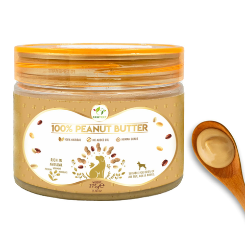 Pawfect Pet Foods Pvt Ltd - USA - Pawfect Peanut Butter for Dogs | 100% Natural Peanut Butter | No Added Sugar, Salt, Palm Oil | No Sweeteners, No Xylitol | Dog Friendly Texture | Healthy Lickable Dog Treat