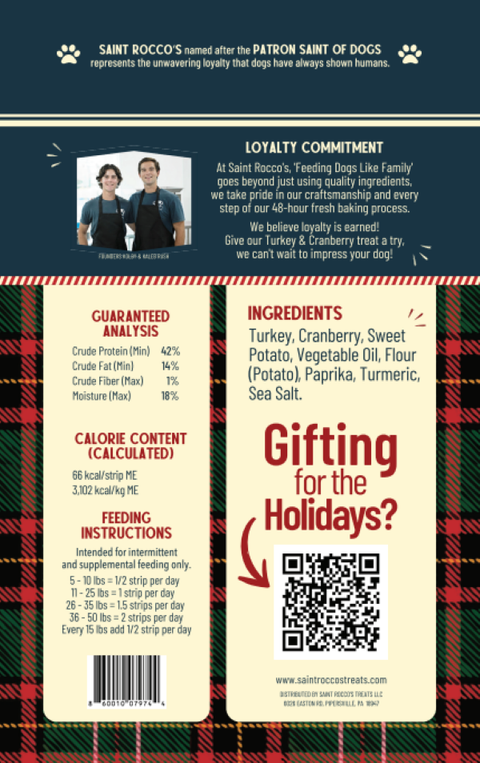 Saint Rocco's Treats - Turkey & Cranberry (8oz)