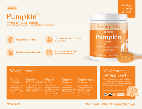 Fera Pets - Pumpkin Plus Fiber Support for Dogs and Cats