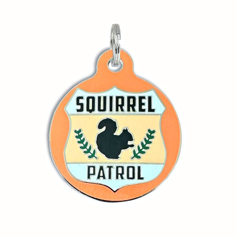 Bad Tags - Dog ID Tag with Personalized QR Code - Squirrel Patrol