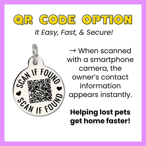 Bad Tags - Girl Dog Collar ID Tag w/ Personalized QR Code - Mama's Girl