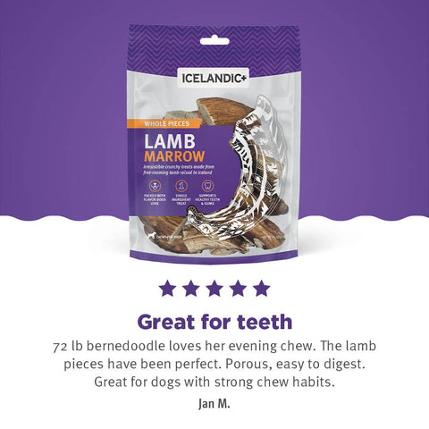Icelandic+ - Lamb Marrow Whole Pieces Dog Treats: Default Title