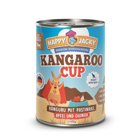 HAPPY JACKY - HAPPY JACKY | extra sensitive high-premium wet food for dogs without grains | kangaroo with parsnip, apple & quinoa | without preservatives, sugar-free