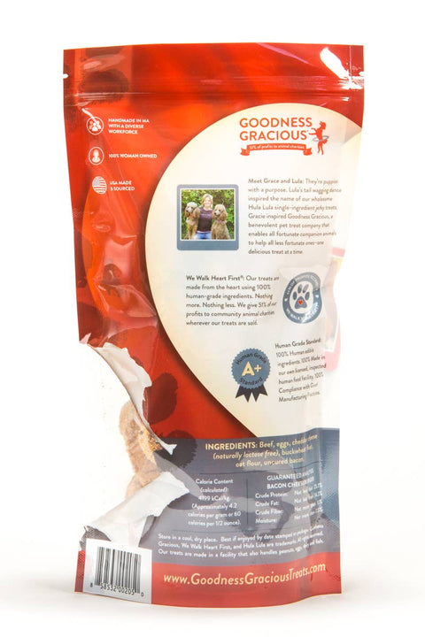 Goodness Gracious - Bacon Cheeseburger Cookies (Human Grade, Gluten Free) - 8oz