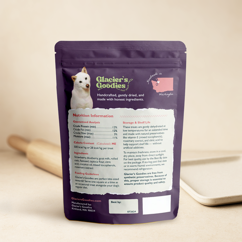 Glacier's Goodies - Goat Milk Dog Treats – Strawberry & Blueberry (7oz) 6pack