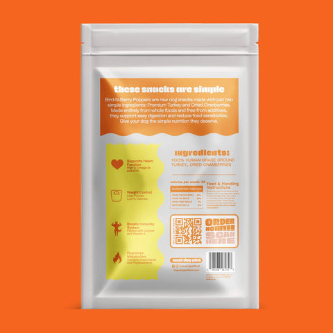 Heavenly Pet Food - Heavenly Simple Snacks - Bird-N-Berry Poppers Dog Treats