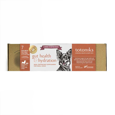 Totoniks Gut Health & Hydration Starter Pack - for small dogs under 33lb (15kg)