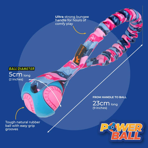 Tug-E-Nuff - Pocket PowerBall Bungee Tug | Fetch Dog Toys | Tug-E-Nuff