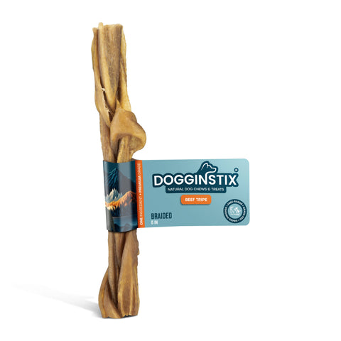 Dogginstix - 6" Braided Beef Tripe Sticks