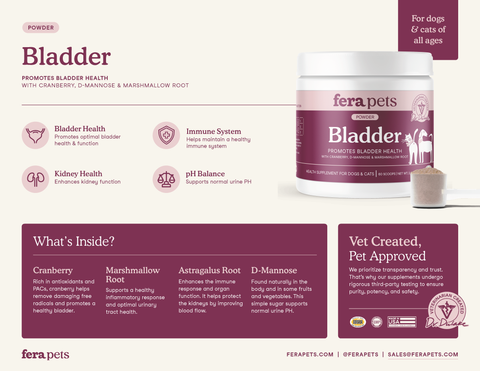 Fera Pets - Bladder Support for Dogs and Cats Pet Supplement