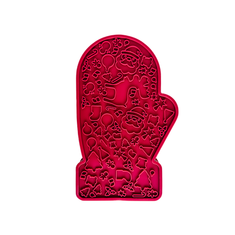 Barks and Brownies - Christmas Slow Feeder Mitten (Red or Green)