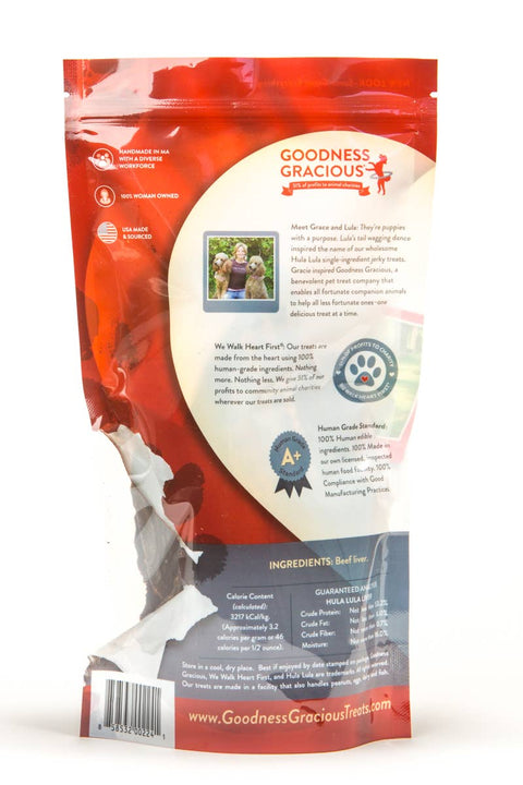 Goodness Gracious - Hula Lula Beef Liver (Human Grade, 1 Ingredient Jerky) - 5oz