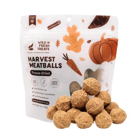 Wild n Fresh Treats - Freeze-Dried Harvest Meatballs (Beef + Turkey)