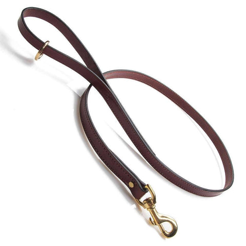 Mendota Pet - Leather Snap Leash -  3/4" width - Chestnut
