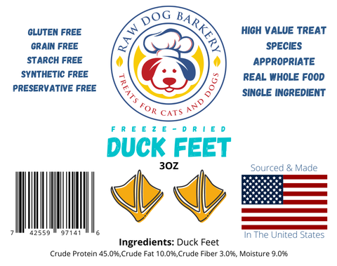 Raw Dog Barkery - Duck Feet Freeze-Dried