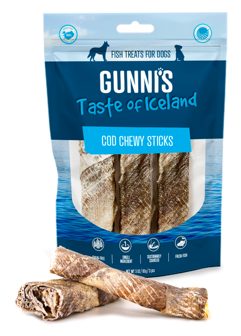 Gunni's Pet - 3 PACK COD CHEWY STICKS